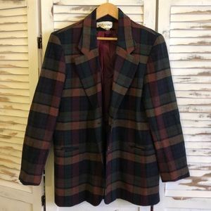 Vintage Plaid Jacket (BUNDLE4+items=25%off)